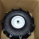 11x4.00-4" Tiller Tire and Wheel, 3/4" Axle Size, 3-1/8" Centered Hub, Compatible with Craftsman & Troy-Bilt Tiller Replacement, 2 Pack-11x4.00-4