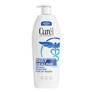 Curel Daily Healing Body Lotion for Dry Skin, Dermatologist Recommended Hydrating Body Lotion with Advanced Ceramides Complex, 20 Oz
