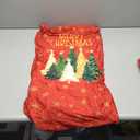 Horaldaily 4PCS Christmas Dining Red Chair Covers, Christmas Pine Tree Stars Stretch Removable Washable Slipcover Chair Protector for Dining Room Home Decor