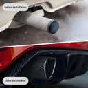 Car Exhaust Tip 2.5 inch Inlet, Universal Heart Shaped Exhaust Pipe Straight Muffler Tip Modification Tail Pipe Stainless Steel Tail Throat, Adjustable Thickened Pipe