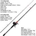 Kilitn Fishing Rod and Reel Combo, Baitcasting Combo Baitcast Reel, 6 Foot 7 Foot 2-Piece, Durable Fiberglass Wrapped Carbon Fiber Rod with Comfortable EVA Handle, Large
