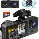 Dash Camera for Cars,4K Full UHD Car Camera Front Rear with 32GB Card,Built-in Super Night Vision,2.0'' IPS Screen,170Wide Angle,WDR, 24H Parking Mode, Loop Recording