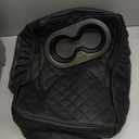 MAIKER Universal Car Rear Seat Armrest 2 Row Console Box with Cup Holder Backseat Arm Rest Console Box Second Row Rear Central Armrest Box(Black-Double Pockets)