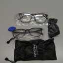 Gaoye Ultralight Blue Light Glasses for Women - Computer Protection Glasses for All Day Comfort - Anti UV Glare & Eyestrain (Light Black & Leopard)