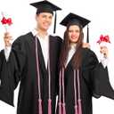 15 Pieces Graduation Honor Cord Braided Honor Cords with Tassels for Graduation Students (Pink)