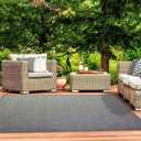Superior Indoor/ Outdoor Large Area Rug, Reversible Braided Home Floor Decor for Living Room, Kitchen, Entryway, Patio, Front Porch, Deck, Modern, Boho, Farmhouse Style, 3' x 5', Fog Green