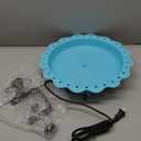 Webuys Heated Bird Baths for Outdoors, 100W Heated Bird Bath for Deck Railing, Heated Birdbath with Thermostat Control, Heated Bird Bath for Outside Winter Garden Patio Yard (Blue)