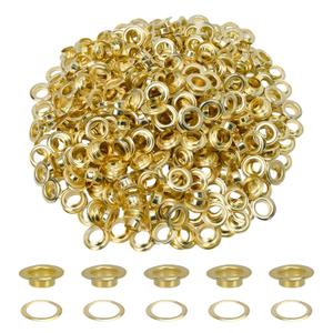 Brass Eyelets and Grommets Set, 200 Pieces Heavy Duty Eyelets with Washers for Canvas, Shoes, Clothing, Fabric, Leather,Bag,Banner and Craft Making,Eyelet Repair Replacement (1/2 inch Hole)
