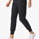 Soothfeel Women's Joggers with Zipper Pockets Petite/Regular/Tall High Waisted Athletic Workout Yoga Pants Joggers for Women 2.5 M, Blac