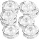 Nexboraque 8 Pack Fermentation Glass Weights with Easy Grip Handles, Clear Canning Weights and Pickling Glass Weight for Wide Mouth Mason Jars, Fermenting Kit, Kimchi, Sauerkraut