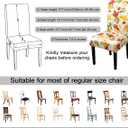 Fall Chair Covers for Dining Room Set of 4 Autumn Maple Leaf Dining Chair Protectors 4 Pcs Stretch Removable Washable Chair Slipcovers 4 Pack for Thanksgiving Home and Party Decor