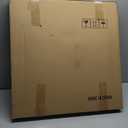 Modern Walnut Marble Dial Wall Clock, Large Wood Metal Frame Silent Non Ticking Wall Clocks for Living Room, Bedroom Decoration, Contemporary Home Wall Decor Gift Idea, 26.4 in