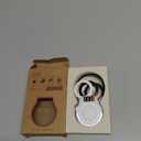 AirTag Holder with 3-Digit Combination Lock, Zinc Alloy Anti-Theft Protective Case with Steel Cable, Secure Lock for Luggage, Strollers, Backpacks Christmas White Elephant Gift for Women Man - White