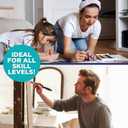 Horizon Group USA Stretched Canvas 9" x 12" 8 PK, 16mm Thick, 100% Cotton, for Painting, Pouring, Oil Paint, Multi-Media Art, 8-Pack (204038)