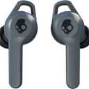 Skullcandy Indy Fuel in-Ear Wireless Earbuds, Wireless Charging, 30 Hr Battery, Microphone, Works with iPhone Android and Bluetooth Devices - Grey