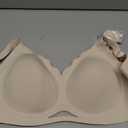 OEAK Womens Wireless Bras Scalloped Push Up Bralettes No Underwire Supportive Tshirt Bra Seamless Comfortable Everyday Bras (Medium, Nude)