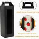 20Pcs Tumbler Gift Box with Handle for 18oz 20oz 30oz Sublimation Glass,Cup boxes for packaging 16oz, Drinking Cup Glasses Mug Can Blanks Tumbler Packaging Boxes with window for gifts(Black)