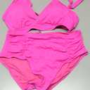 Tempt Me Women Two Piece High Waisted Bikini Set Swimsuits Push Up Halter Tummy Control Bottoms Bathing Suits XXL