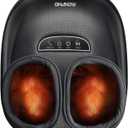 RENPHO Full Foot Massager with Heat [2026 New Upgraded], 3 Levels Air Compression & Deep Kneading, Shiatsu Foot Massage for Plantar Fasciitis & Neuropathy, Size up to 13 (Black)