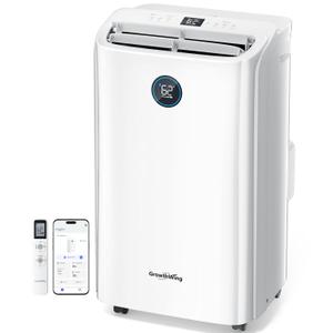 14,000 BTU Smart WiFi Portable Air Conditioner, Cools up to 700 Sq.Ft, Auto-Evaporation, 3-in-1 Modes, Voice & Remote Control, Quiet Operation, White