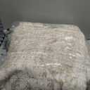 Area Rug 8x10 Washable Rug Grey and Beige for Living Room, Dining Room, Bedroom, Large Carpets, Non Slip & Non-Shedding Low Pile Vintage Print Rug for Home Office Decor