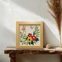 BEUNITONE 2 Sets Flower Punch Needle Kits Butterfly Beginner Punch Embroidery Kits with Frame Embroidery Starter Kits Punch Stitching Kit with Instruction for Wall Hanging Painting 9.4'' x 9.4''