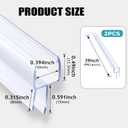 39" Shower Door Seal 2-Pack 3/8" Bottom Frameless Shower Doors Strip