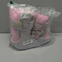 Walking Boot for Broken Foot, Air Cam Walker Boot for Foot Injury Adjustable Fracture Support for Sprained Ankle, Grey Shell with Light Pink Lining for Women Medium