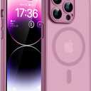 TOCOL Magnetic for iPhone 14 Pro Max Case, Upgraded Full Camera Protection, Compatible with Magsafe, Drop Protection, Translucent Matte Back Phone Cover 6.7 inchLilac Purple