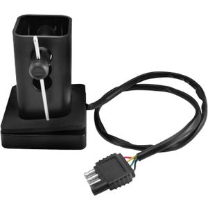 Luejnbogty 2 Inch Trailer Truck Hitch Towing Receiver Cover Smoked Lens 15 LED Brake Light, black, 286440