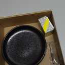 Japanese Ikebana Vase Kit, Flower Shallow Container Ceramics Ikebana Vase with 1.57inch Flower Frog and Floral Frog Floristry Kenzan Needle Straightening Tool (Frosted Bowl A with Spots)