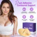Sticky Bra Push Up Bra for Large Breasts - Double Sided Adhesive Bra, Waterproof for Swimwear (2 Pack, Nude)
