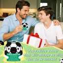 2 x BiuNiuring Positive Crochet Soccer Gifts for Teens Boys Girls Men Women | Funny Back to School Birthday Gifts with Encouragement Card for Friends, Cute Match Season Gift for Players Fans Team Lovers