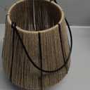 YAKii 2 Pack Solar Flame Lantern Hanging Waterproof Outdoor Handmade Solar Lamp with Dancing Flickering Flame Plastic Rattan Bohemian Style Decoration for Garden Yard Patio Porch Trees Pathway Decor