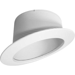 NICOR Lighting 6 in. White Recessed Slope Trim with Baffle (17711)