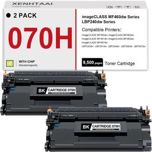 070H Black Toner Cartridge Compatible for Canon 070H 070 Toner Cartridge Work for ImageCLASS MF461dw MF462dw MF465dw LBP243dw LBP266dw LBP247dw Printers (9500 Pages 2 Pack)