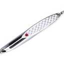 Fishing Lures Sequins, Bass Fishing Vertical Jig Hard Spoon Bait Jig Lure Artificial Hook(84g Silver)