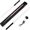 VR-robot Lightsaber, 2-in-1RGB 7 Colors Rechargeable Metal Light Saber Swords with Connector, LED FX Light Sabers Set for Adults Kids Birthday Gift Xmas Presents Halloween Cosplay Accessories