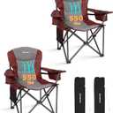 KingCamp Oversized Camping Chairs, 550lb Heavy Duty with Lumbar Support