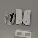 BYMECOST Under Desk Laptop Storage Mount, Metal Under Desk Device Holder, for Devices Up to 1.37" Thick, MacBook, Mini, Keyboard, Router, with Anti-Scratch Silicone (White)