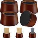 KOIKEY Furniture Raisers Bed Risers - 2 Inch Wooden Circle Heavy Duty Furniture Height Extenders Lifts for Sofa Couch Desk Chair Table Base Raising Space, Convenient Store and Cleaning, Pack of 4