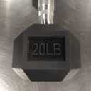 Amazon Basics Rubber Hex Dumbbell Hand Weight, 20lbs