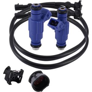 2PCS Fuel Injector Harness Set 0280156208 For Polaris Ranger 700 800 2006-2010,Ranger Crew 700 800 2008-2010,Ranger XP 700 800 2005-2010,RZR 4 800 2008-2010,Sportsman X2 700 800 1202863 1253558