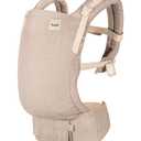 Baby Tula Free-to-Grow Linen Baby Carrier 7-45 lb, Adjustable Newborn to Toddler Carrier, Ergonomic Inward Front and Back Carry, Lightweight, Sand