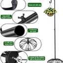 2 Pack 37" - 59" Adjustable Shepherds Hooks Stand, Hanging Wind Chimes, Hummingbird Feeders, Lanterns, Plants and Wreath, Suitable for Outdoor Indoor, Holds Up to 11 LBS