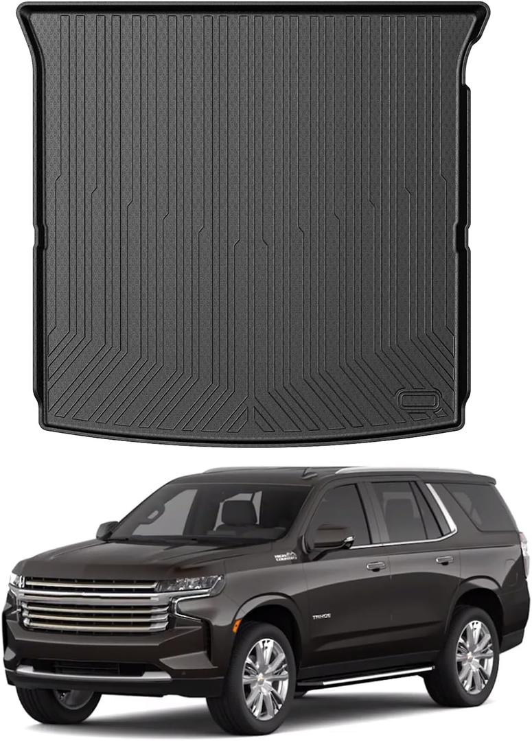 Mixsuper Cargo Liner for 2021-2025 2026 Chevrolet Tahoe/GMC Yukon, Behind The 2nd Row Seats, All Weather Cargo Mat Rear Trunk Liner Black