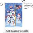 14 x Christmas Snowman Family Garden Flag 12.5" x 18" Winter Snowflakes Small Flag Decorative Double Sided Flag for Winter Xmas Holiday Farmhouse Yard Outdoor Decoration