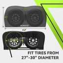 RVMATE Dual Axle Wheel Covers (2 Pack) - Fits 27"-30" Tires, Waterproof Anti-UV 420D Oxford Black Tire Covers for RV/Truck/Trailer
