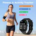 Smart Watch for Men Women SmartWatch 1.83" for iPhone Samsung Android Phone Compatible, Fitness Tracker Watch with Pedometer, Heart Rate/Sleep Monitor, Blood Oxygen, IP68 Waterproof