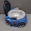 Hot Wheels Blue Race Car Potty Training Toilet, Race Car Potty Seat Includes Detachable Toddler Toilet Seat and Kids Potty, Ages 12 Months and Up
